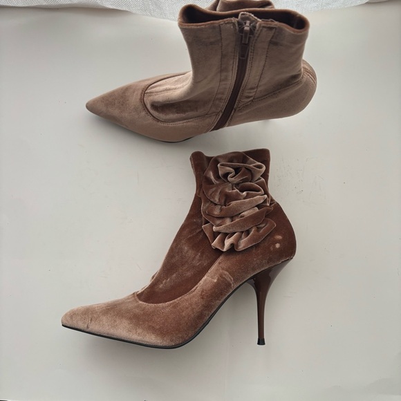 Jeffrey Campbell Florette Boot Velvet Sz 6.5 - Picture 4 of 9